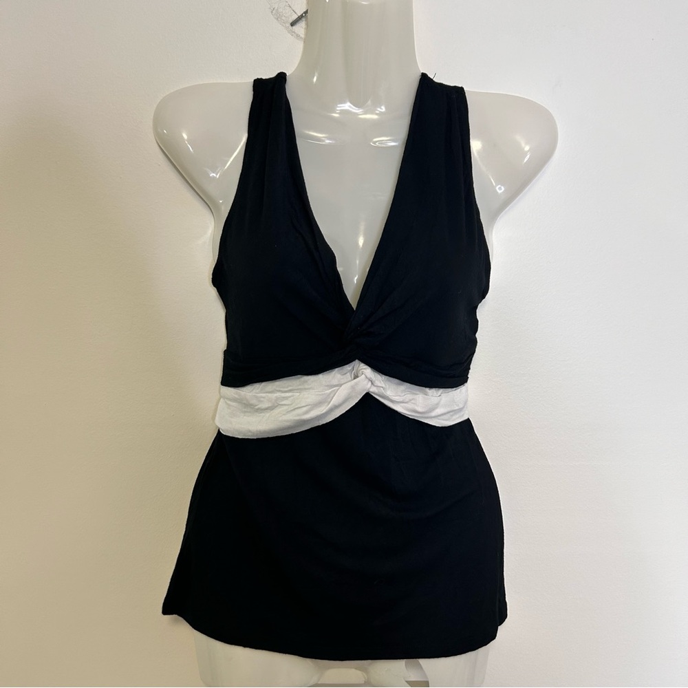 ◾️Y2K Vintage Pudding Jeans Sleeveless V Neck Tie Back Top